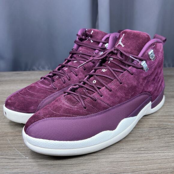 Jordan 12 Retro Bordeaux Men\'s Size 15 Basketball Shoes - 130690-617